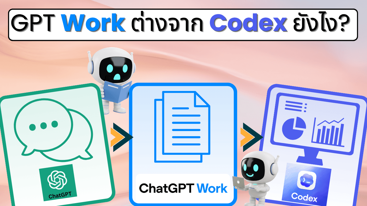 ChatGPT Work ต่างจาก Codex อย่างไร? เลือกใช้ Chat, Work และ Codex ให้ถูกงาน